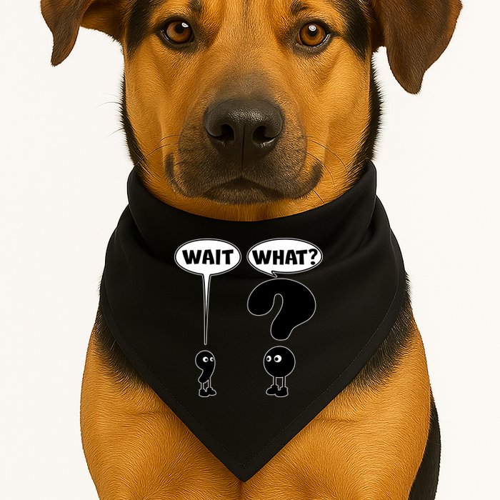 Funny Wait What Comma Question Mark Comic USA-Made Doggie Bandana