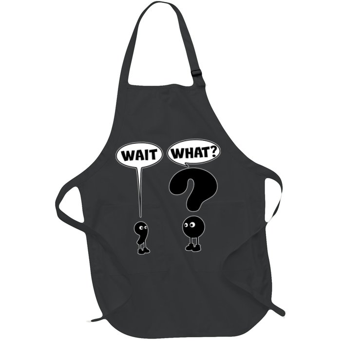 Funny Wait What Comma Question Mark Comic Apron