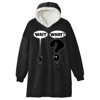 Funny Wait What Comma Question Mark Comic Hooded Wearable Blanket