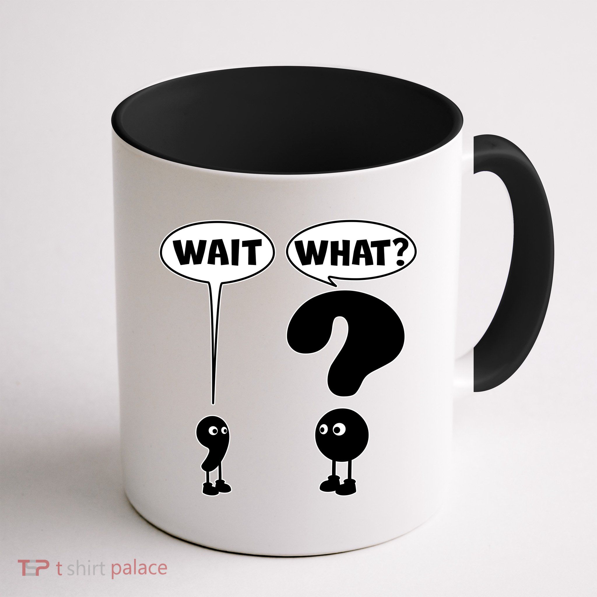 Funny Wait What Comma Question Mark Comic Mug