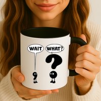 Funny Wait What Comma Question Mark Comic Mug