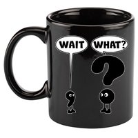 Funny Wait What Comma Question Mark Comic 11oz C Handle Ceramic Mug