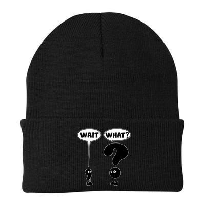 Funny Wait What Comma Question Mark Comic Knit Cap Winter Beanie