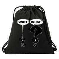 Funny Wait What Comma Question Mark Comic Drawstring Bag