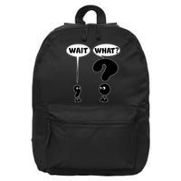 Funny Wait What Comma Question Mark Comic 16 in Basic Backpack