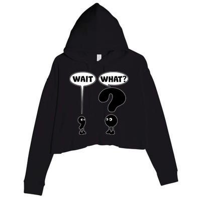 Funny Wait What Comma Question Mark Comic Crop Fleece Hoodie