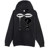 Funny Wait What Comma Question Mark Comic Premium Pullover Hoodie