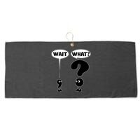 Funny Wait What Comma Question Mark Comic Large Microfiber Waffle Golf Towel