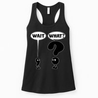 Funny Wait What Comma Question Mark Comic Womens Tank Top