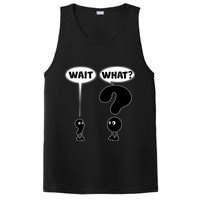 Funny Wait What Comma Question Mark Comic PosiCharge Competitor Tank
