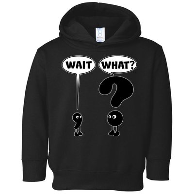 Funny Wait What Comma Question Mark Comic Toddler Hoodie