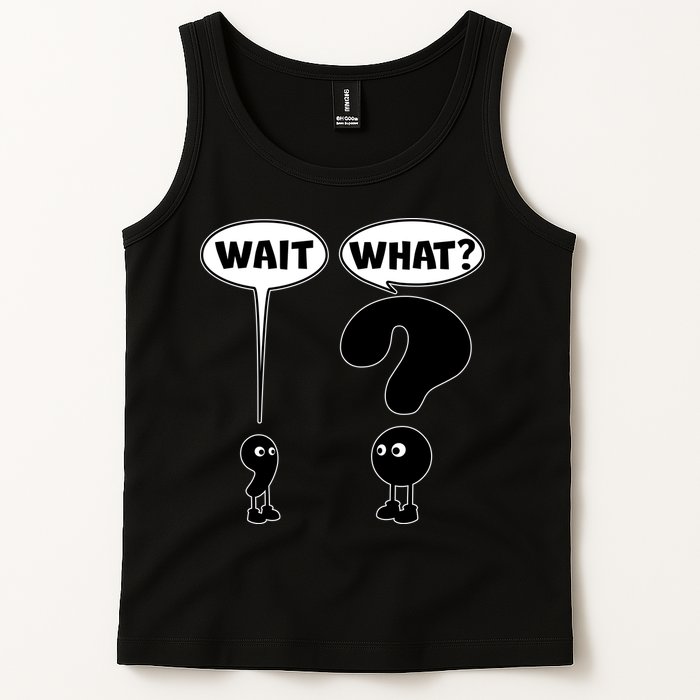 Funny Wait What Comma Question Mark Comic Tank Top