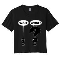 Funny Wait What Comma Question Mark Comic Crop Top