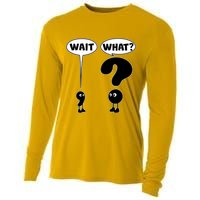 Funny Wait What Comma Question Mark Comic Cooling Performance Long Sleeve Crew