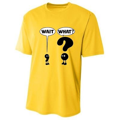 Funny Wait What Comma Question Mark Comic Youth Performance Sprint T-Shirt