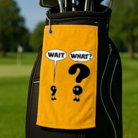 Funny Wait What Comma Question Mark Comic Golf Towel