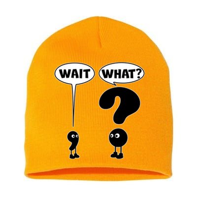 Funny Wait What Comma Question Mark Comic Short Acrylic Beanie