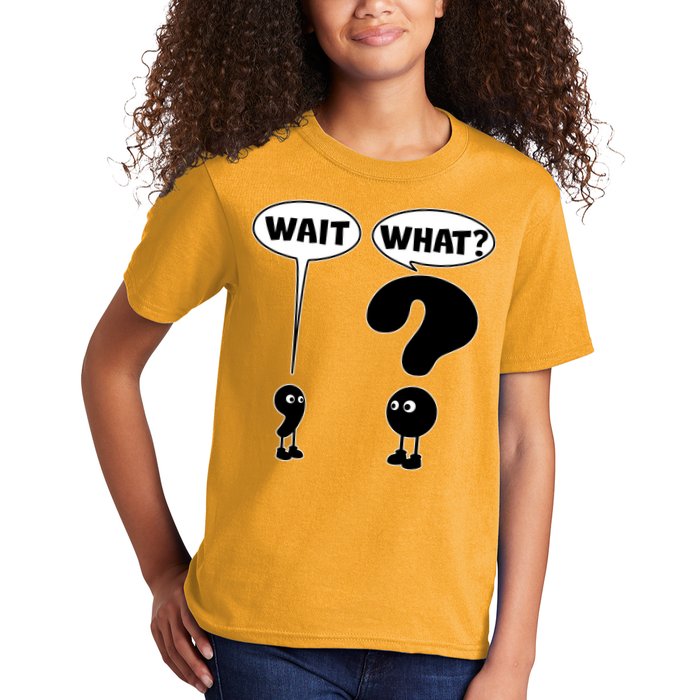 Funny Wait What Comma Question Mark Comic Kids T-Shirt