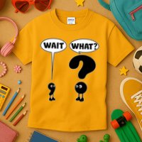 Funny Wait What Comma Question Mark Comic Kids T-Shirt