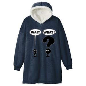 Funny Wait What Comma Question Mark Comic Hooded Wearable Blanket