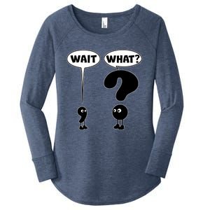 Funny Wait What Comma Question Mark Comic Women's Perfect Tri Tunic Long Sleeve Shirt