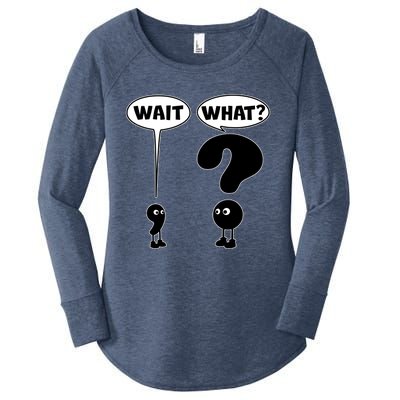 Funny Wait What Comma Question Mark Comic Women's Perfect Tri Tunic Long Sleeve Shirt