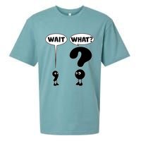 Funny Wait What Comma Question Mark Comic Sueded Cloud Jersey T-Shirt
