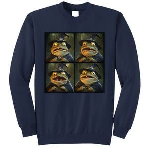 Frog Wearing Witch Hat Halloween Tall Sweatshirt