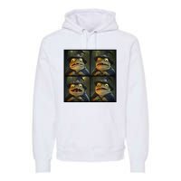 Frog Wearing Witch Hat Halloween Premium Hoodie