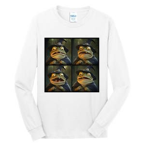 Frog Wearing Witch Hat Halloween Tall Long Sleeve T-Shirt