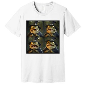 Frog Wearing Witch Hat Halloween Premium T-Shirt