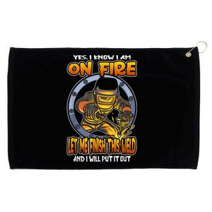 Funny Welder & Welding Gift Idea Grommeted Golf Towel