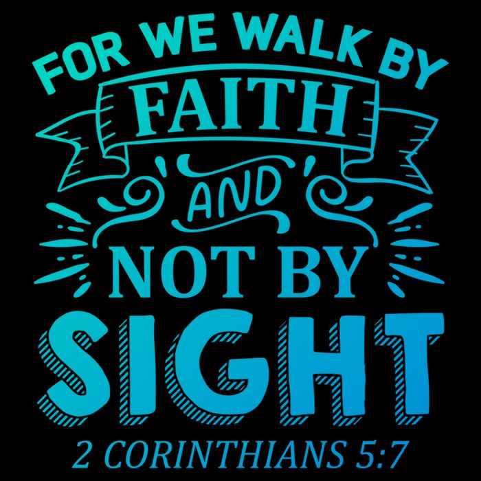 For We Walk By Faith And Not By Sight 2 Corinthians 5:7 Gift Bucket Hat