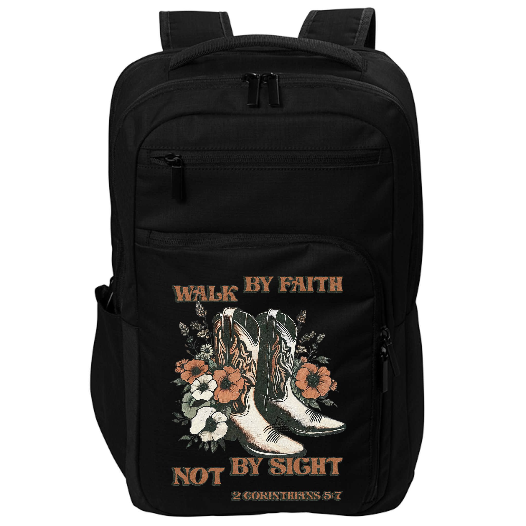 Faith We Walk By Faith Not By Sight Christian Impact Tech Backpack
