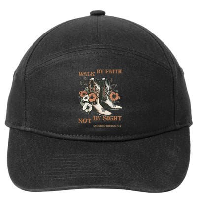 Faith We Walk By Faith Not By Sight Christian 7-Panel Snapback Hat