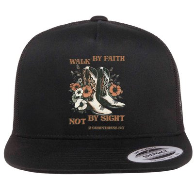 Faith We Walk By Faith Not By Sight Christian Flatbill Hat