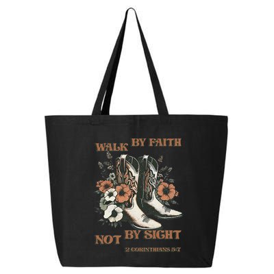 Faith We Walk By Faith Not By Sight Christian 25L Jumbo Tote