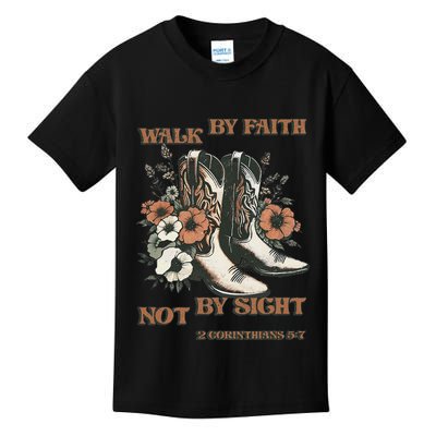 Faith We Walk By Faith Not By Sight Christian Kids T-Shirt