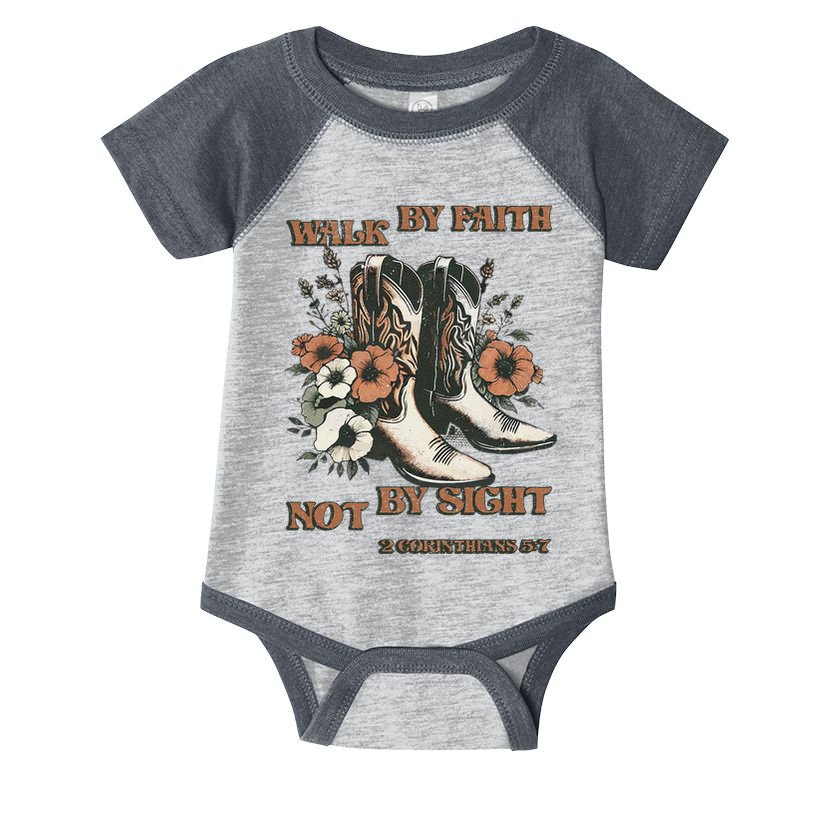 Faith We Walk By Faith Not By Sight Christian Infant Baby Jersey Bodysuit