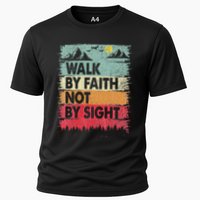 Faith We Walk By Faith Not By Sight Christian Cooling Performance Crew T-Shirt