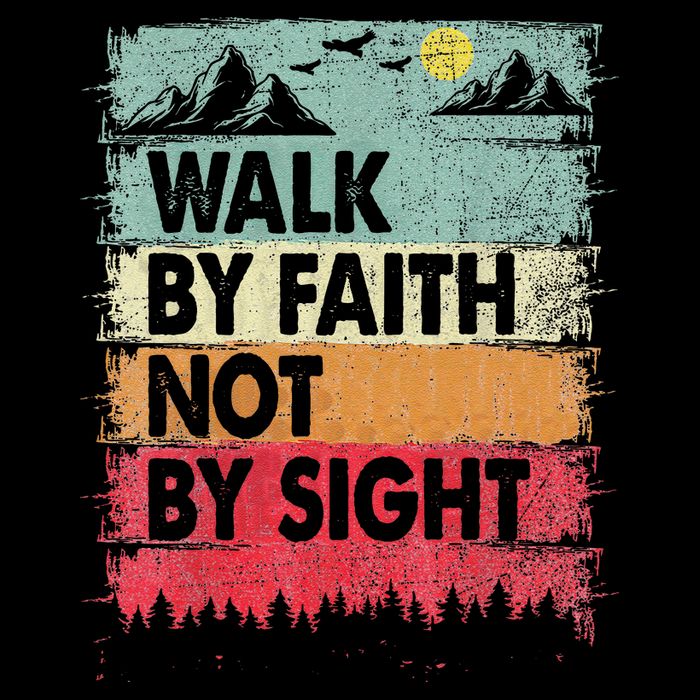 Faith We Walk By Faith Not By Sight Christian Cooling Performance Crew T-Shirt