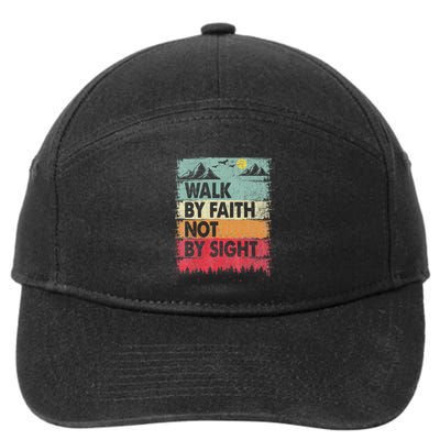 Faith We Walk By Faith Not By Sight Christian 7-Panel Snapback Hat