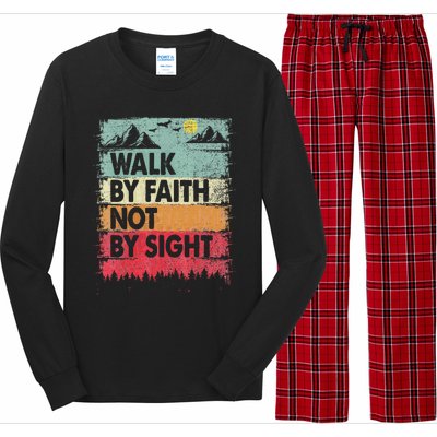 Faith We Walk By Faith Not By Sight Christian Long Sleeve Pajama Set