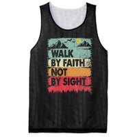 Faith We Walk By Faith Not By Sight Christian Mesh Reversible Basketball Jersey Tank