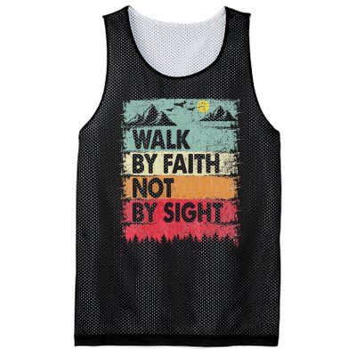 Faith We Walk By Faith Not By Sight Christian Mesh Reversible Basketball Jersey Tank