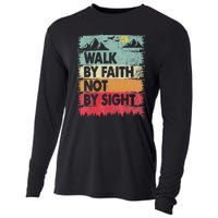 Faith We Walk By Faith Not By Sight Christian Cooling Performance Long Sleeve Crew