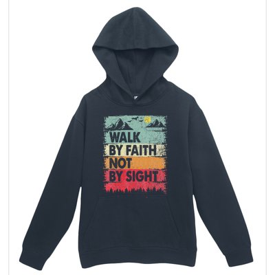 Faith We Walk By Faith Not By Sight Christian Urban Pullover Hoodie