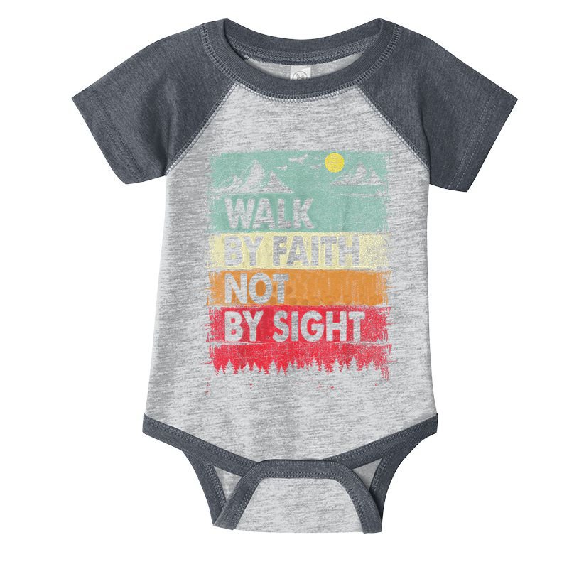 Faith We Walk By Faith Not By Sight Christian Infant Baby Jersey Bodysuit