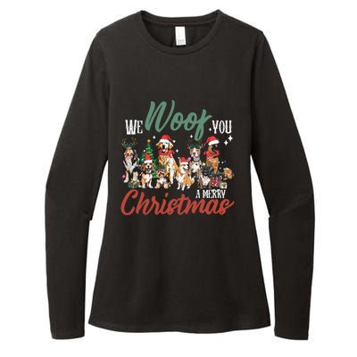 Funny We Woof You A Merry Christmas Cute Dogs Gift Womens CVC Long Sleeve Shirt