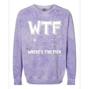 Funny WTF Wheres The Fish Colorblast Crewneck Sweatshirt